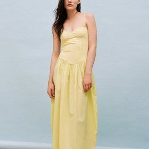 ZARA POPLIN DRES - YELLOW - SIZE S - BRAND NEW